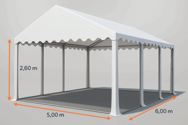Partyzelt 6 x 5 Meter mieten Zeltverleih – Bild 2